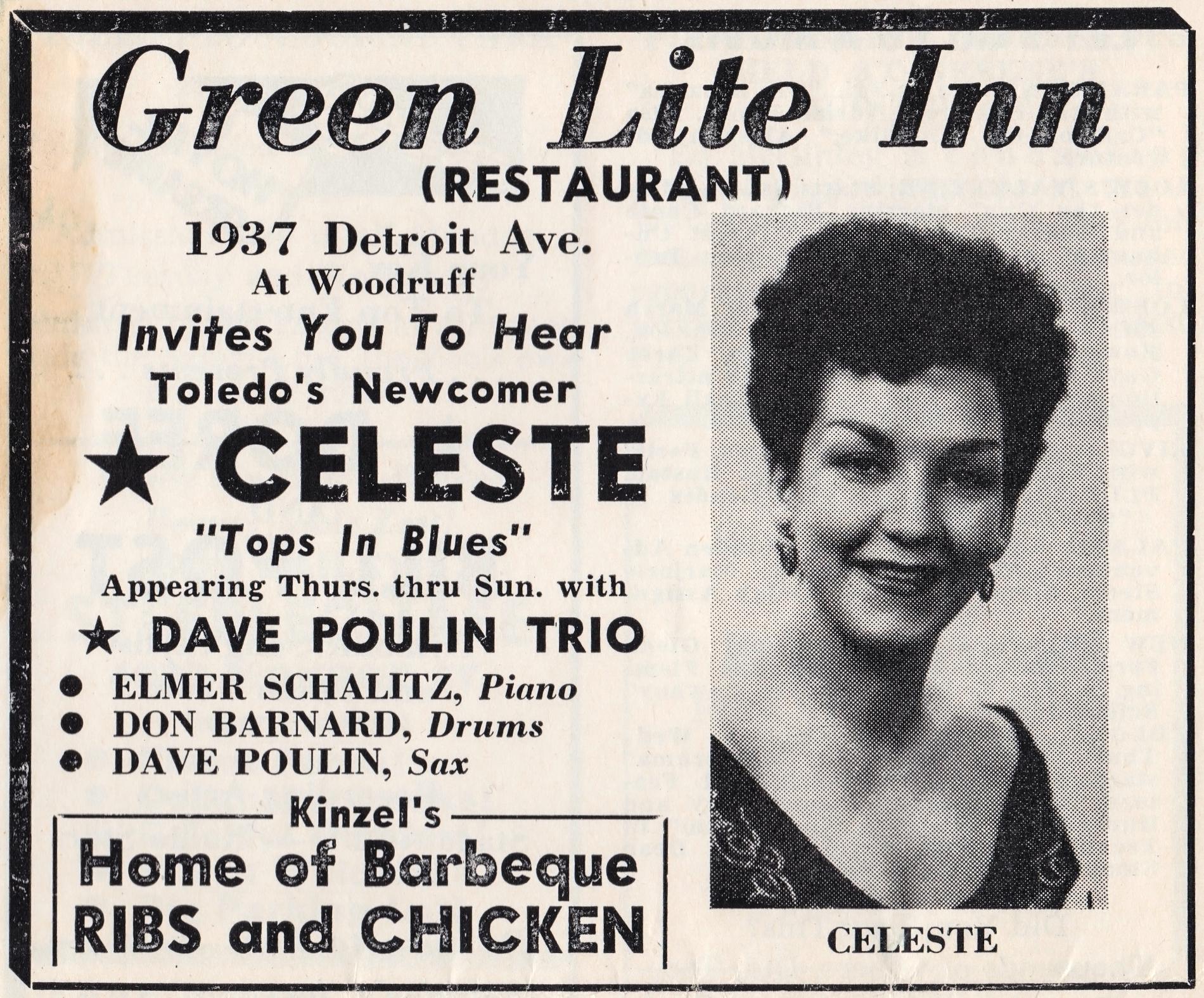 Celeste at the Green Lite Inn, 1950
